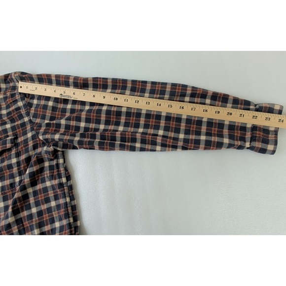 Patagonia Lightweight Fjord Plaid Flannel Shirt Mens L Blue Plaid Outdoor Hiking - Picture 12 of 12